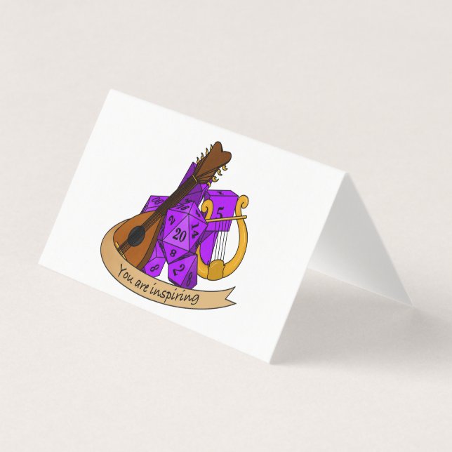 Tarjeta Diseño de Bard Dice (Anverso)
