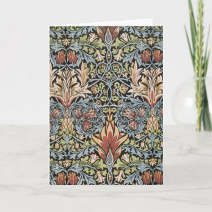 Tarjeta Diseño de cabeza de serpiente por William Morris