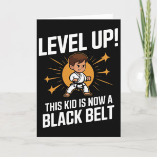 Tarjeta Diseño de camiseta de premio de cinturón negro de