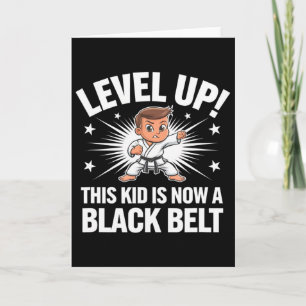 Tarjeta Diseño de camiseta de premio de cinturón negro de 