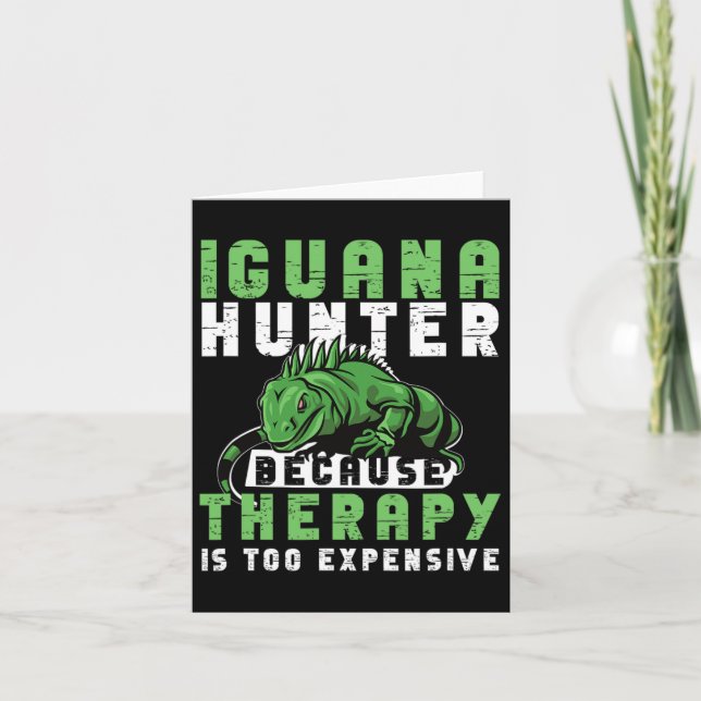 Tarjeta Diseño De Caza De Iguana Para El Cazador De Iguana (Anverso)
