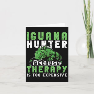 Tarjeta Diseño De Caza De Iguana Para El Cazador De Iguana
