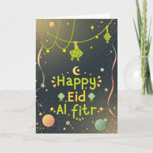 Tarjeta Diseño de Celebración de Eid Cálido