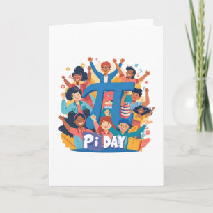 Tarjeta Diseño de celebración del equipo del Día de Pi