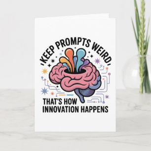 Tarjeta Diseño de Cerebro de Innovación en Inteligencia Ar