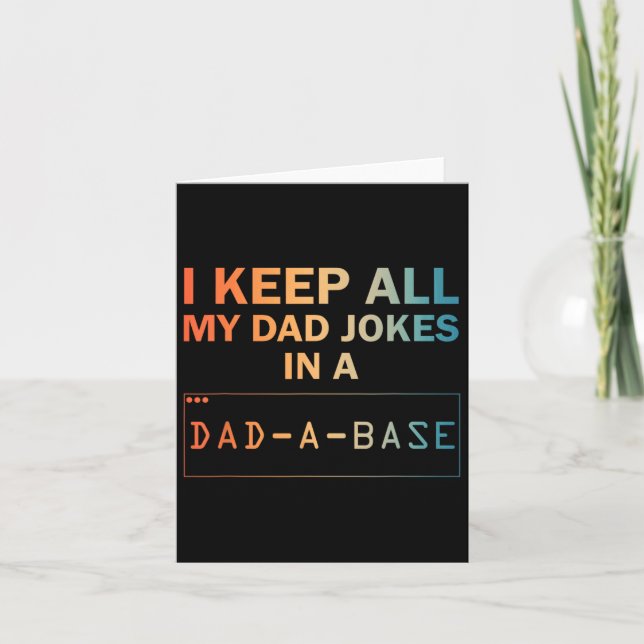 Tarjeta Diseño de chistes de papá para hombres base de dat (Anverso)