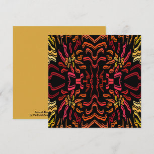 Tarjeta Diseño de cinta con tonos de naranja rojo amarillo