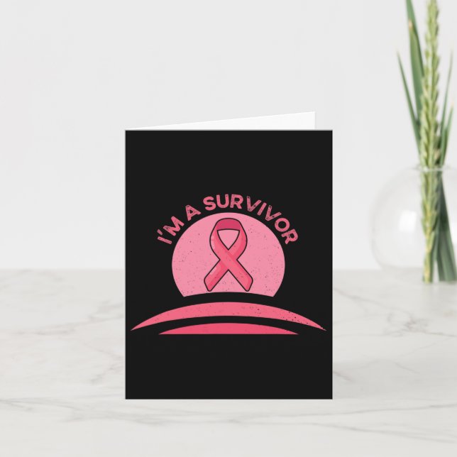 Tarjeta Diseño De Cinta Rosa De Tee De Cáncer De Mama Para (Anverso)