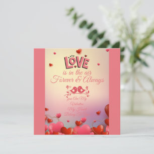 Tarjeta Diseño de cita de amor romántico Amor rosa elega