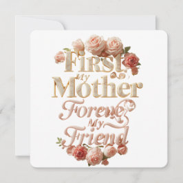 Tarjeta Diseño de cita de madre e hija de lujo | Oro suave