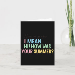 Tarjeta Diseño de cita de saludo de verano divertido para