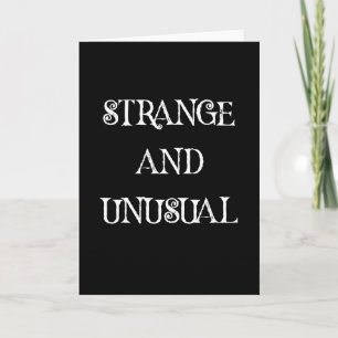 Tarjeta Diseño de cita gótica extraño y inusual
