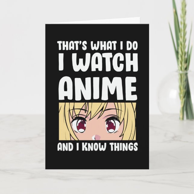 Tarjeta Diseño de citas animadas | Veo a Anime (Anverso)