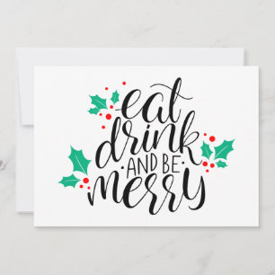 Tarjeta Diseño de Come, Bebe y Alégrate
