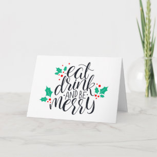 Tarjeta Diseño de Come, Bebe y Alégrate