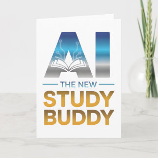 Tarjeta Diseño de Compañero de Estudio de Inteligencia Art