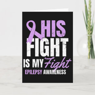 Tarjeta Diseño de Conciencia de Epilepsia Su Lucha Mi Rega