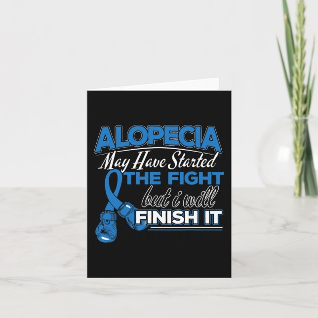 Tarjeta Diseño de conciencia de la alopecia para un partid (Anverso)