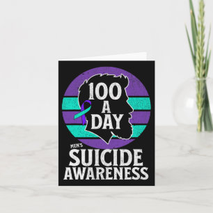 Tarjeta Diseño de conciencia sobre el suicidio masculino p