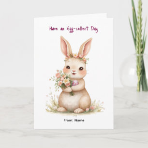 Tarjeta Diseño de conejo de Pascua de primavera
