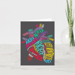 Tarjeta Diseño de Corazón Anatómico Cuidados Intensivos Ca