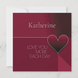 Tarjeta Diseño de corazón con amor personalizado cada día