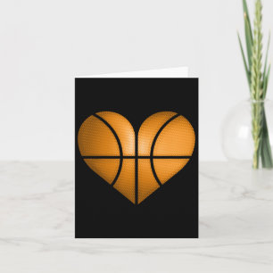 Tarjeta Diseño de corazón de baloncesto regalo divertido p