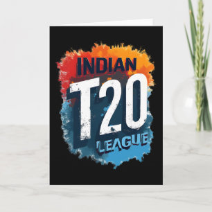 Tarjeta Diseño de críquet de la Liga India T_20 2025