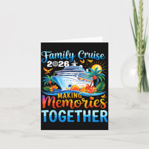 Tarjeta Diseño de crucero familiar creando recuerdos junto