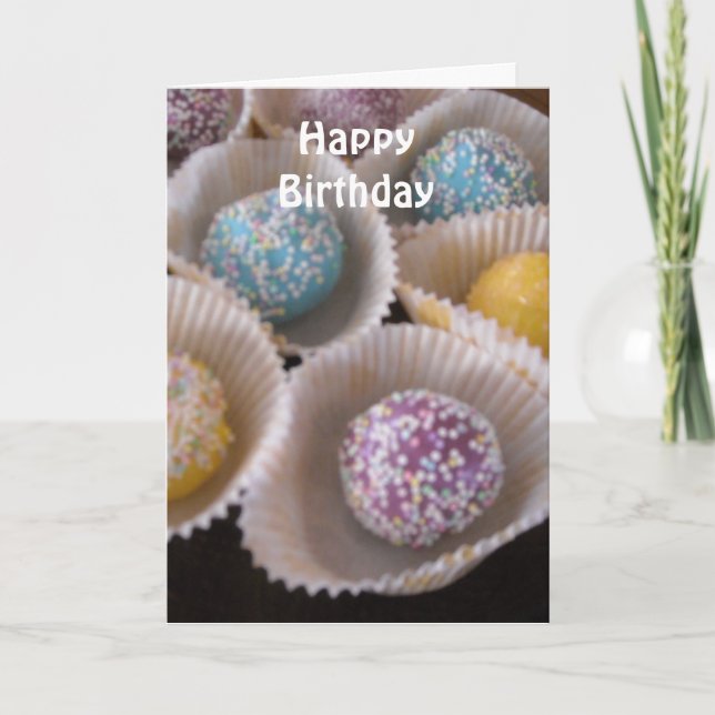 Tarjeta Diseño de cumpleaños de dulces elegantes (Anverso)