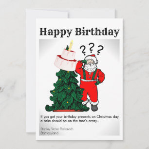 Tarjeta Diseño de cumpleaños de Navidades felices