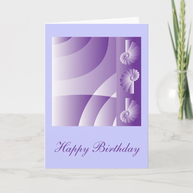 Tarjeta Diseño de "cumpleaños feliz" de Lilac (Anverso)