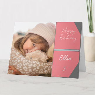 Tarjeta Diseño de cumpleaños fotográfico personalizado