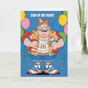 Tarjeta Diseño de cumpleaños para entrenador de boxeo Corn