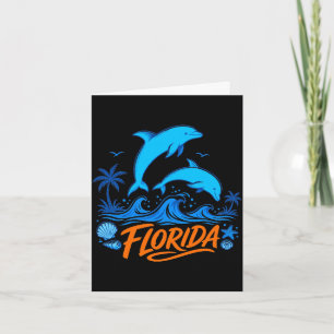 Tarjeta Diseño de delfines de Florida juguetones olas del 
