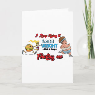 Tarjeta Diseño de dibujos animados divertidos de fitness