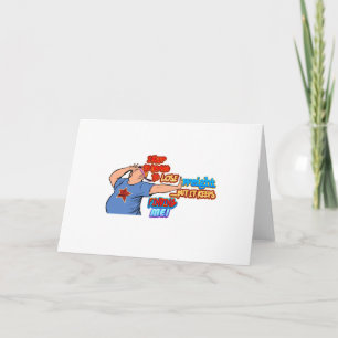 Tarjeta Diseño de Dibujos Animados Divertidos para Intenta