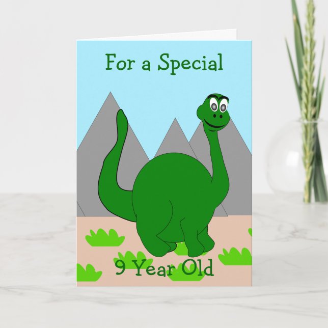 Tarjeta Diseño de Dinosaurios Personalizado Cumpleaños de  (Anverso)
