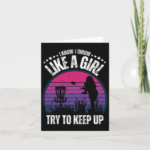Tarjeta Diseño de disco retro Golf para mujeres Chicas Dis