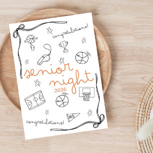 Tarjeta Diseño de doodle personalizado para la noche de se