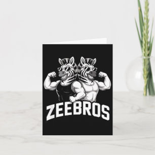 Tarjeta Diseño de dúo de cebra lindo Zeebros para amantes