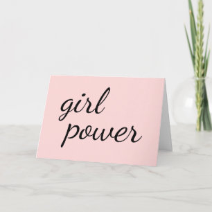Tarjeta Diseño de Empoderamiento Feminista Rosa de Chicas 