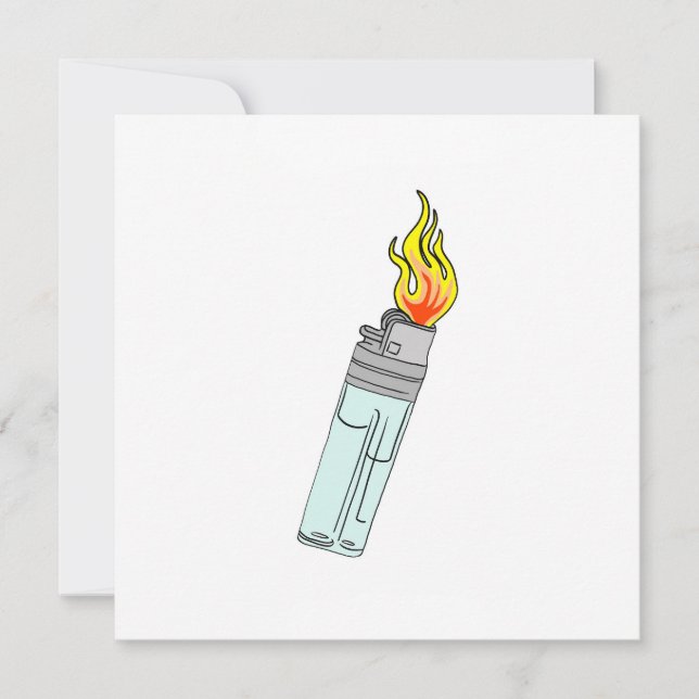 Tarjeta Diseño de encendedor y llama (Anverso)