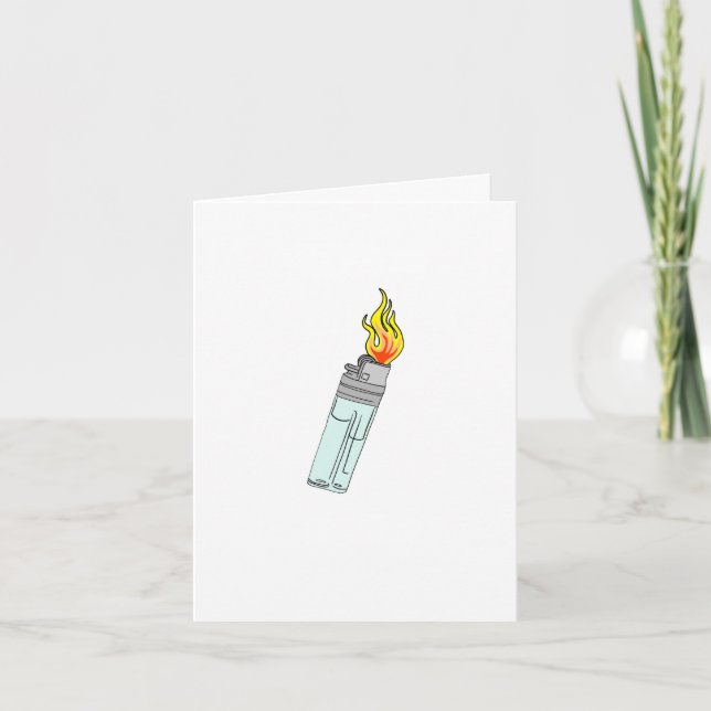 Tarjeta Diseño de encendedor y llama (Anverso)