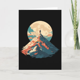 Tarjeta Diseño de escalada de pico de montaña motivacional
