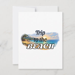 Tarjeta Diseño de Escape de Puestas de Sol Tropicales Viaj