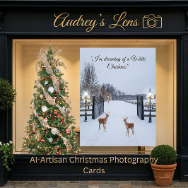 Tarjeta Diseño de escena serena de nieve elegante