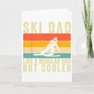 Tarjeta Diseño de esquí del padre esquiador Día del padre 