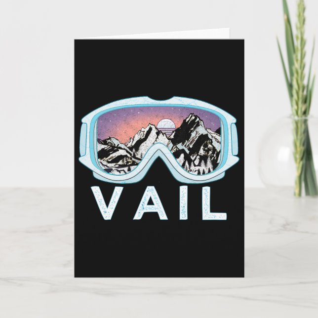 Tarjeta Diseño de esquí y snowboard de Vail  (Anverso)