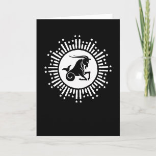 Tarjeta Diseño de Estallido Estelar Cósmico del Signo Zodi